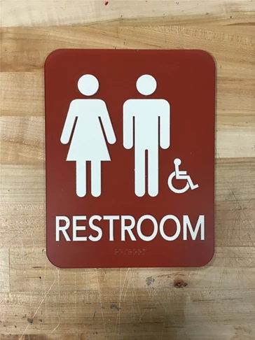 ADA Restroom Sign with Braille - Image360 - Fort Collins, CO